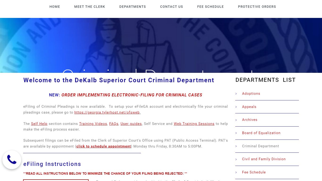 Criminal Department | DeKalb County Clerk of Superior Court